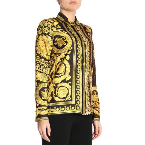 madeleine gold versace shirt|Versace tops for women.